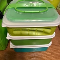 3段弁当　保冷剤　バッグ付　ランチボックス　