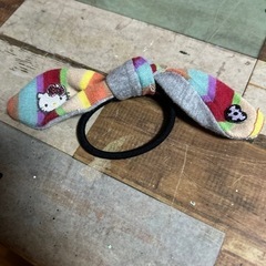 ハンドメイド リメイク ヘアゴム 4個セットの画像