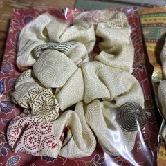 和柄 シュシュ リメイク ハンドメイド 着物 ヘアゴムの画像