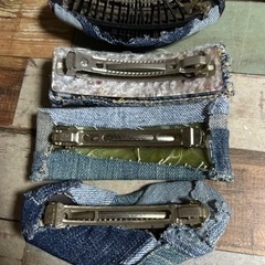 早い者勝ち‼️10種類から2個 バレッタ デニムリメイクの画像