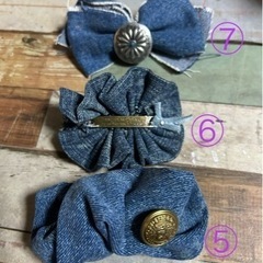 早い者勝ち‼️10種類から2個 バレッタ デニムリメイクの画像