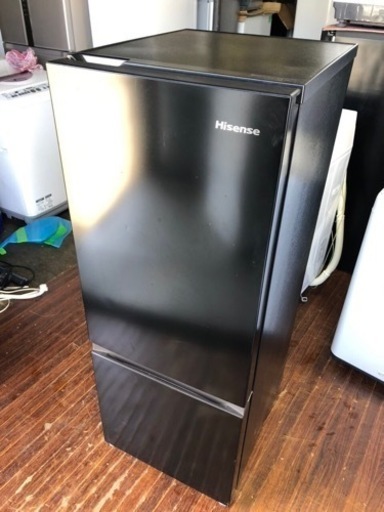 北九州市内配送無料　保証付き　2022年　ハイセンス 冷蔵庫 幅48.1cm 162L ブラック HR-D15FB 2ドア 右開き 自