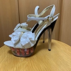 【終了】厚底14センチピンヒール　ミュール　Sサイズ