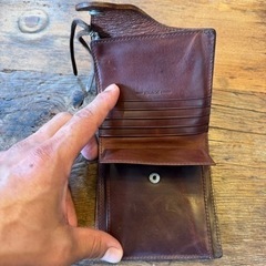 値下げポーターの革財布の画像