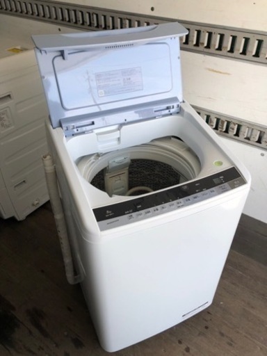 北九州市内配送無料　保証付き　日立 HITACHI BW-8WV A [ビートウォッシュ 全自動洗濯機 （8kg） ブルー]