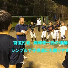 プロ野球OBによる少年野球教室　生徒募集　小1～中3　初心者大歓迎　甲子園出場者多数輩出の画像