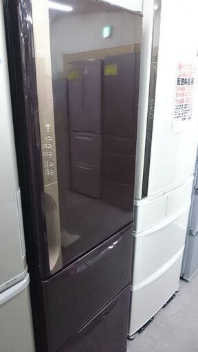（日立）　3ドア冷蔵庫３１５L　２０１８年製　R-R32JV　54ｃｍ幅　自動製氷付き　ﾀﾞｰｸﾌﾞﾗｳﾝ　真ん中野菜室　　高く買取るゾウ八幡東店