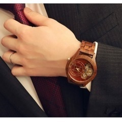 Noz レッドジャスパー 45mm サンダルウッド天然木バンド
