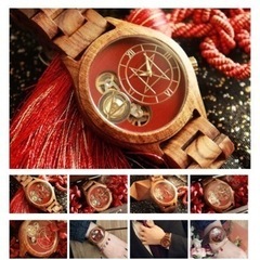Noz レッドジャスパー 45mm サンダルウッド天然木バンド