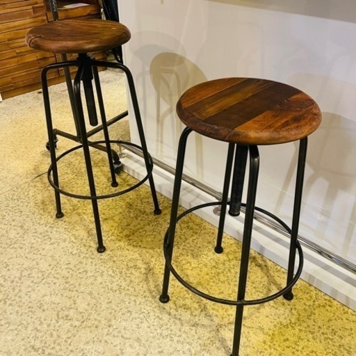 《売約済》【武蔵小山店】【在庫3点→2点】関家具　クラッシュゲート　CRASH GATE knot antiques ノットアンティークス　コンベックスⅢ スツール　L サイズ　コンベックススツール　アイアン　インダストリアル　塩系　男前　インテリア　カウンター　ハイスツール