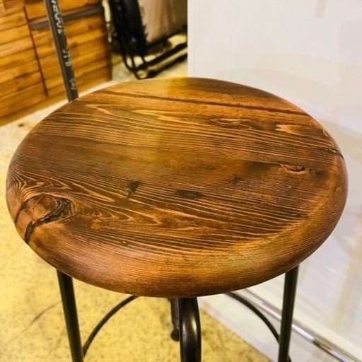 《売約済》【武蔵小山店】【在庫3点→2点】関家具　クラッシュゲート　CRASH GATE knot antiques ノットアンティークス　コンベックスⅢ スツール　L サイズ　コンベックススツール　アイアン　インダストリアル　塩系　男前　インテリア　カウンター　ハイスツール