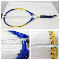 ☆T2881☆CALFLEX　KIDS　TENNIS　ラケット　CALKIDS23　2本セット　硬式　イエロー×ブルーの画像