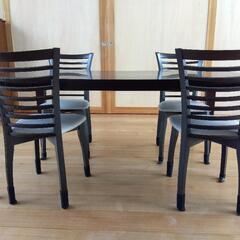 大塚家具ダイニングテーブル（椅子4脚）の画像