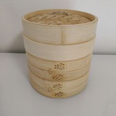 竹 セイロ 18cm 本体2個・蓋１個・調整輪1個セット