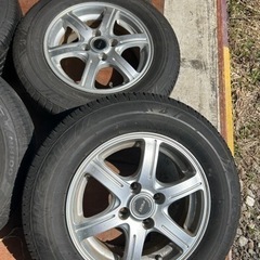 ホイール　FEID 14インチ　4穴　5.5J タイヤ　BRIDGESTONE ECOPIA NH100 20年製　185/70 R14 夏タイヤの画像