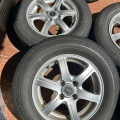 ホイール　FEID 14インチ　4穴　5.5J タイヤ　BRIDGESTONE ECOPIA NH100 20年製　185/70 R14 夏タイヤの画像