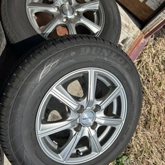ホイール　PRO 14インチ　4穴　5.5J タイヤ　DUNLOP ENASAVE EC204 21年製　185/70 R14 夏タイヤの画像