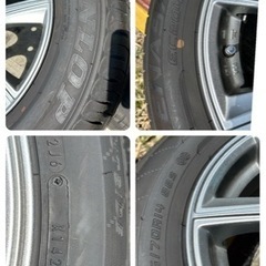 ホイール　PRO 14インチ　4穴　5.5J タイヤ　DUNLOP ENASAVE EC204 21年製　185/70 R14 夏タイヤの画像