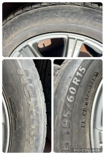 ホイール　MILLOUS RE 15インチ　4穴　6J タイヤ　BRIDGESTONE NEXTRY 13年製　195/60 R15 