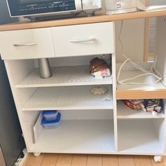食器棚　電子レンジ　炊飯器置き