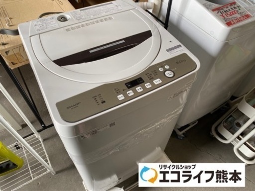 2019年製　シャープ　ES-GE6D 全自動洗濯機　6kg