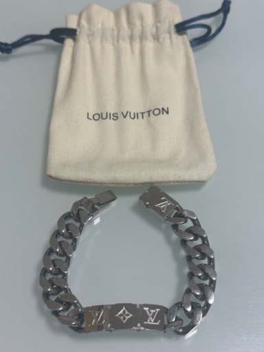 受付終了！20%割引！美品【再値下げ】ルイヴィトン　LOUIS VUITTON ブレスレット　モノグラム　チェーン　シルバー