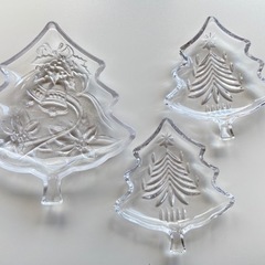 ガラス クリスマスツリー お皿 食器