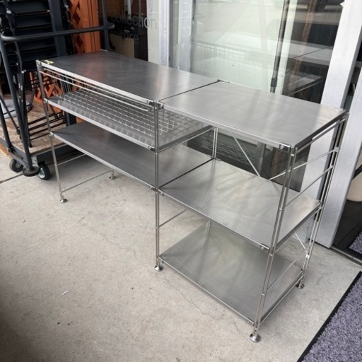 無印良品 無印 MUJI ステンレスユニットシェルフ ユニットシェルフ シェルフ 引き出し収納付き 収納 本棚 キッチン収納