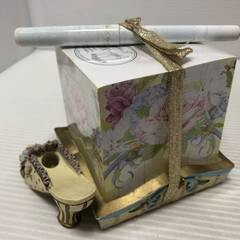 ▼【西洋風　メモ用紙　台座は石膏　未開封　ペン付き　事務用品　】（NF240211）515-116の画像