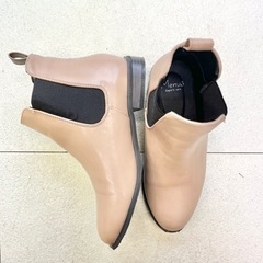 【オーソドックス】サイドゴアブーツ Sサイズ ベージュ ショート丈の画像
