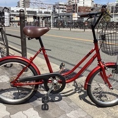 ♪ジモティー特価♪便利な前カゴ・ライト付き20型コンパクトサイク...