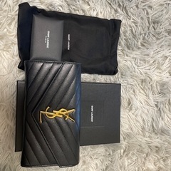 値下げしました　美品　サンローラン　長財布　ブラック