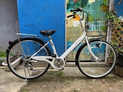 白い自転車26インチ　値下げします！