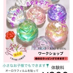 母の日に🌹アミノクリスタルローズペタペタワークショップ