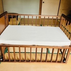 木製ベビーベッドあげます。の画像