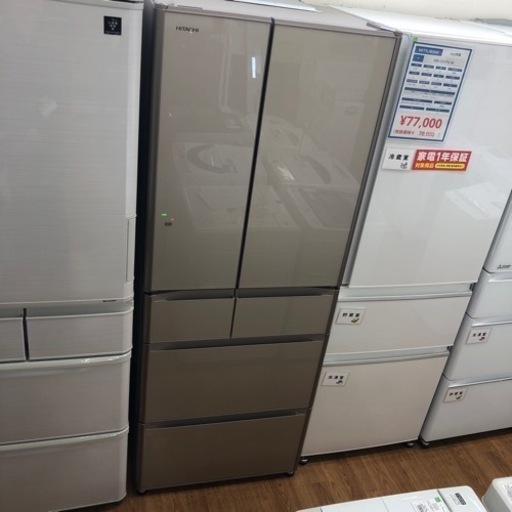 安心の6ヶ月保証付！！【HITACHI 6ドア冷蔵庫】売ります！取りに来れる方限定！
