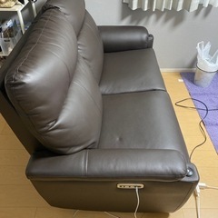 電動リクライニングソファ2人掛け　　の画像