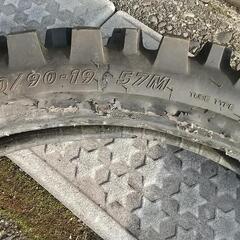 中古 モトクロスタイヤ 後 IRC 100/90-19 57M IX09W リア WT(チューブタイプ)の画像