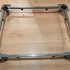 HEIAN SHINDO 洗濯機台 ドラム式縦式両対応 キャスター付 グレー 耐荷重150kg(移動時100kg) 幅48-78×奥行39-61cm DS-150 平安伸銅工業の画像