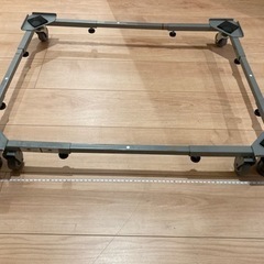 HEIAN SHINDO 洗濯機台 ドラム式縦式両対応 キャスター付 グレー 耐荷重150kg(移動時100kg) 幅48-78×奥行39-61cm DS-150 平安伸銅工業の画像
