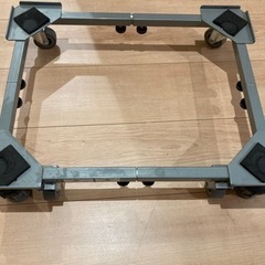 HEIAN SHINDO 洗濯機台 ドラム式縦式両対応 キャスター付 グレー 耐荷重150kg(移動時100kg) 幅48-78×奥行39-61cm DS-150 平安伸銅工業の画像