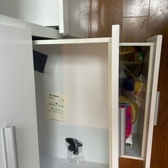 【美品】島忠　収納家具　洋服棚　白　の画像