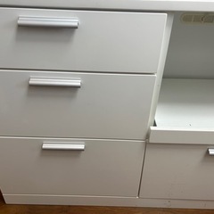 【美品】島忠　収納家具　洋服棚　白　の画像