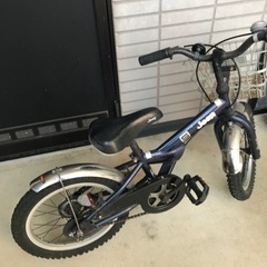 自転車 子供用 JEEP キッズサイクル 16インチ ネイビーの画像