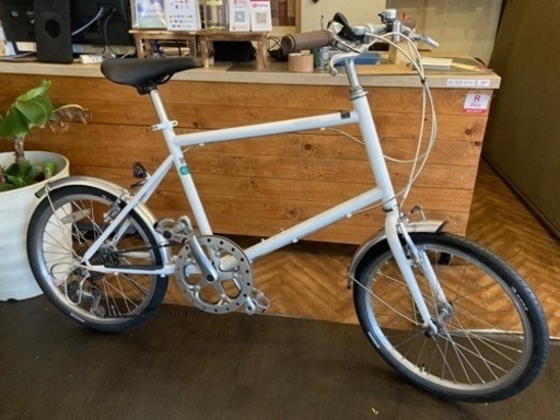 【前輪チューブ・チェーン新品！】6段変速　20インチミニベロクロス　ホワイト