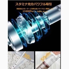 [新品]コードレス掃除機 軽量 USB 充電式 スティッククリーナー ハンディ 掃除機の画像