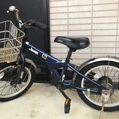 自転車 子供用 JEEP キッズサイクル 16インチ ネイビーの画像
