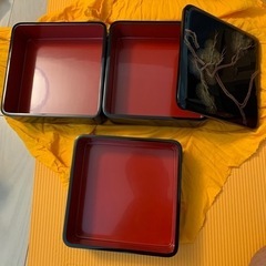 輪島塗　高級三段重箱の画像