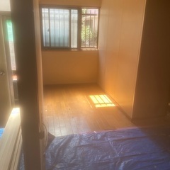 天井のクロス貼り