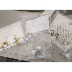 パール調ピアス3点セット（新品）の画像